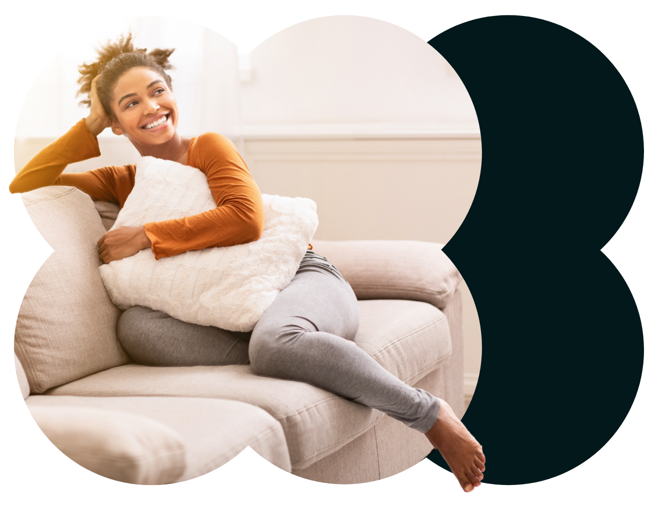 woman on sofa